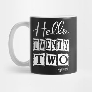 Hello Twenty two Est.1999 22th Funny Birthday Mug